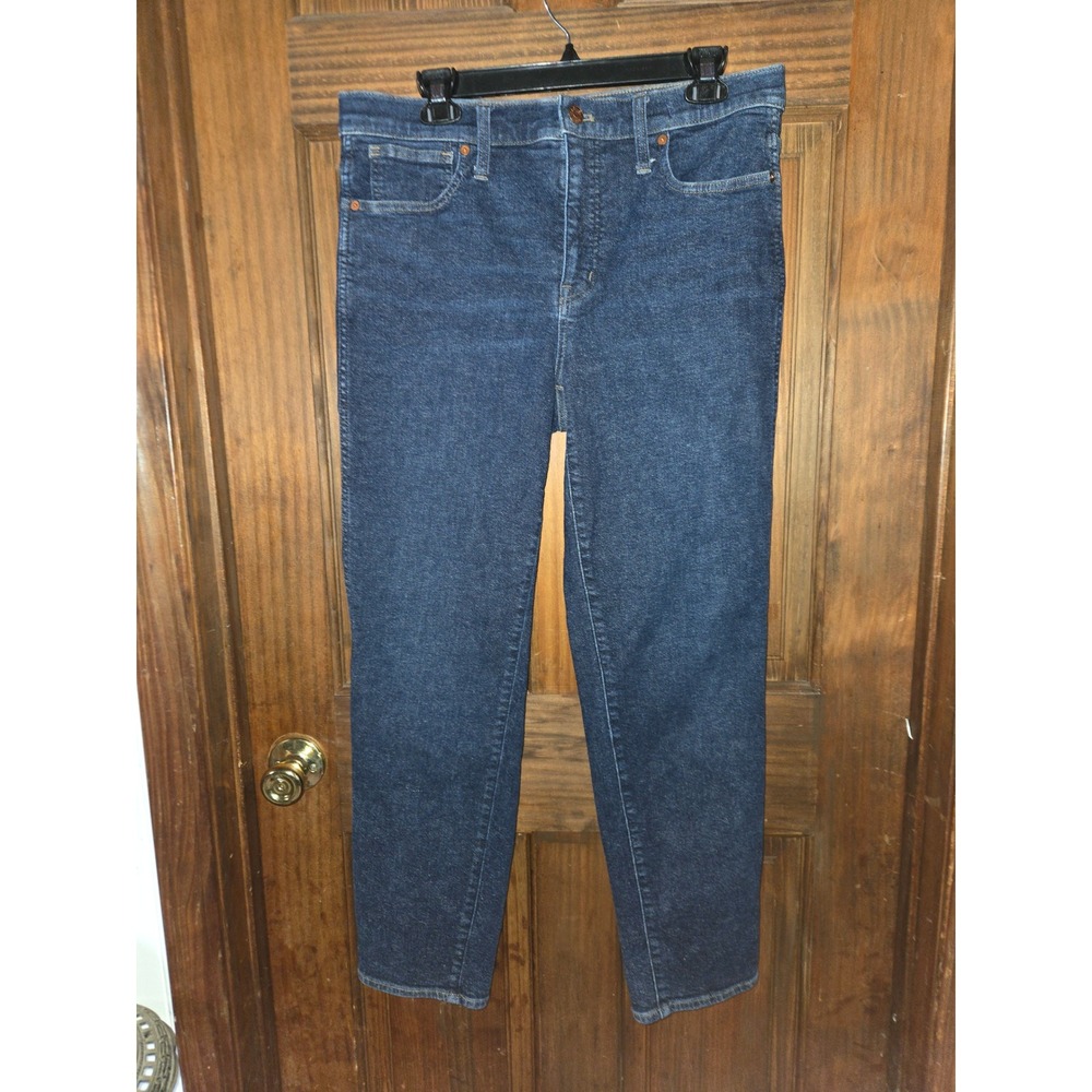Madewell Mid-Rise Stovepipe Jeans Dark Wash Straight Leg Denim Size‎ 31